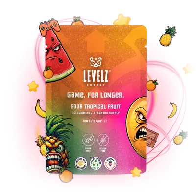 Sour Tropical Fruit gummies pouch